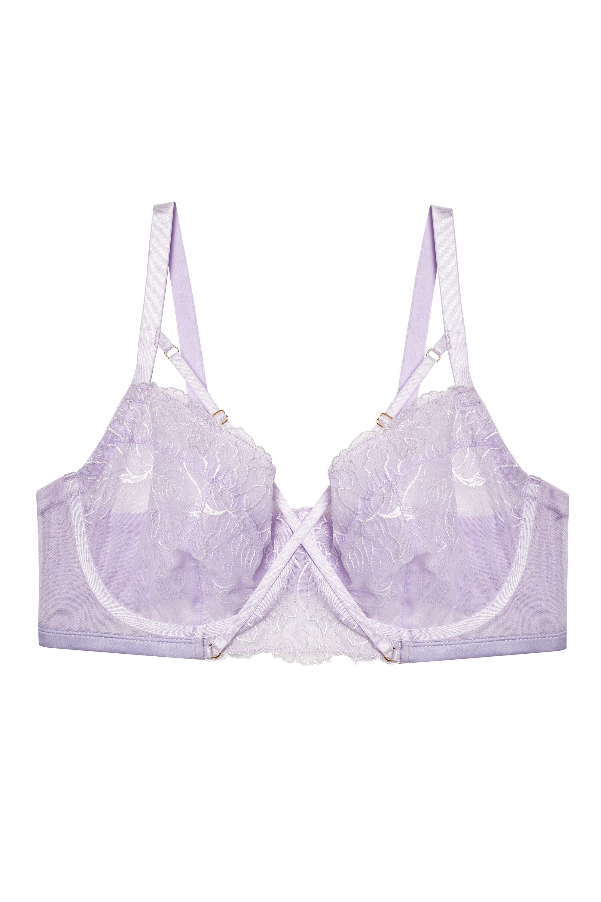 White Unlined Lace Underwire Bra - Déesse Collection