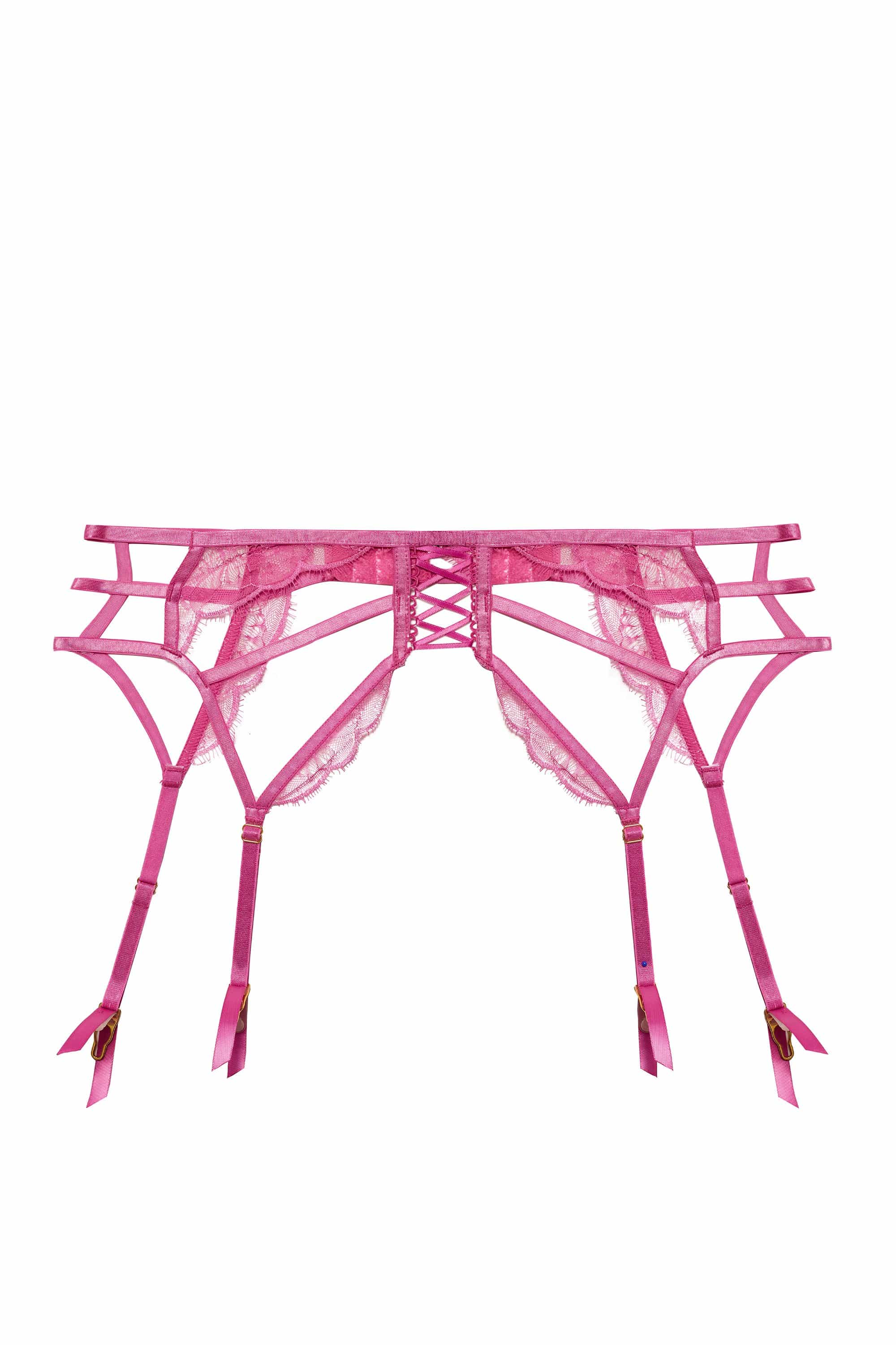 Azma Pink Lace Caged Suspender