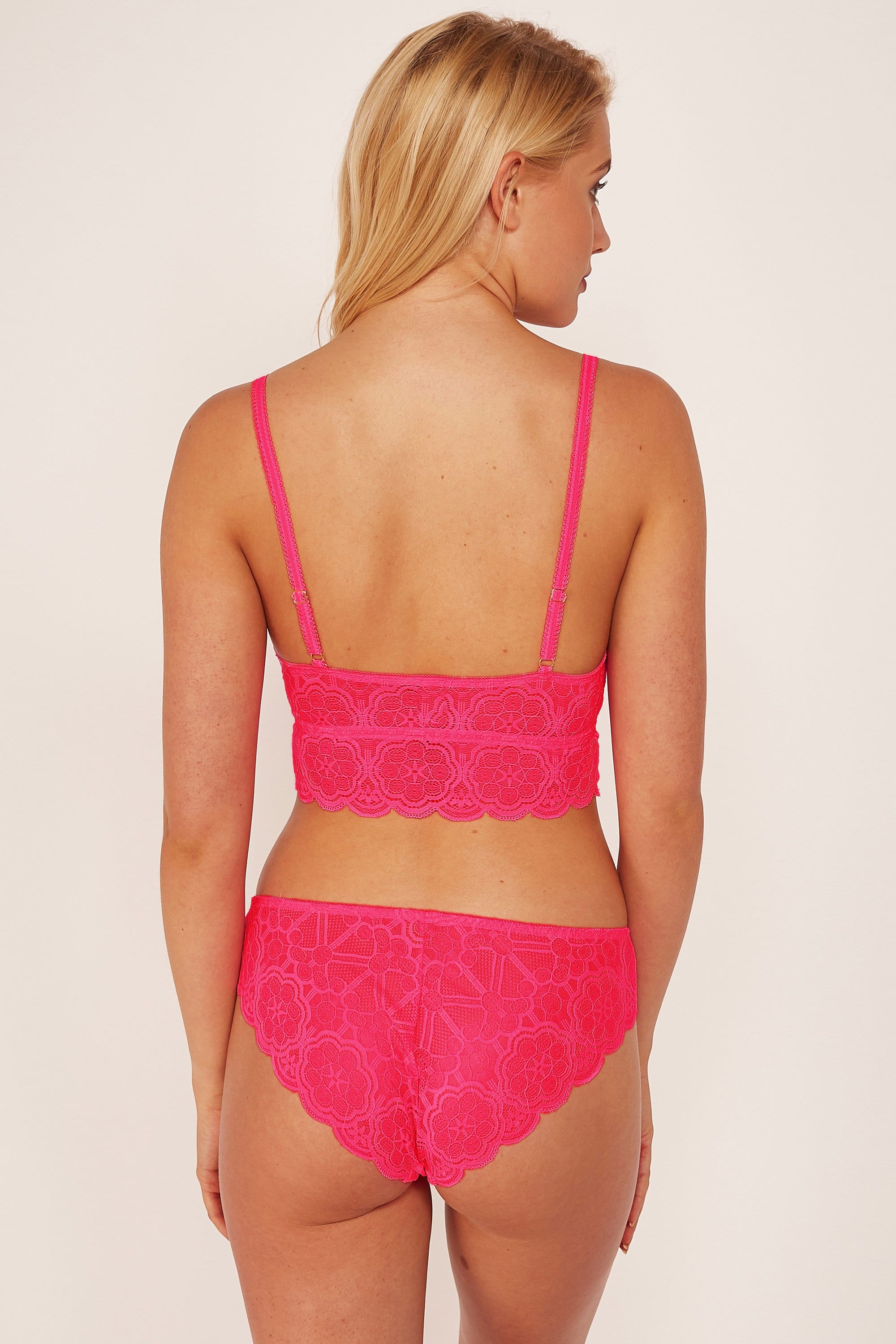 Ariana Lace Neon Pink Bralette