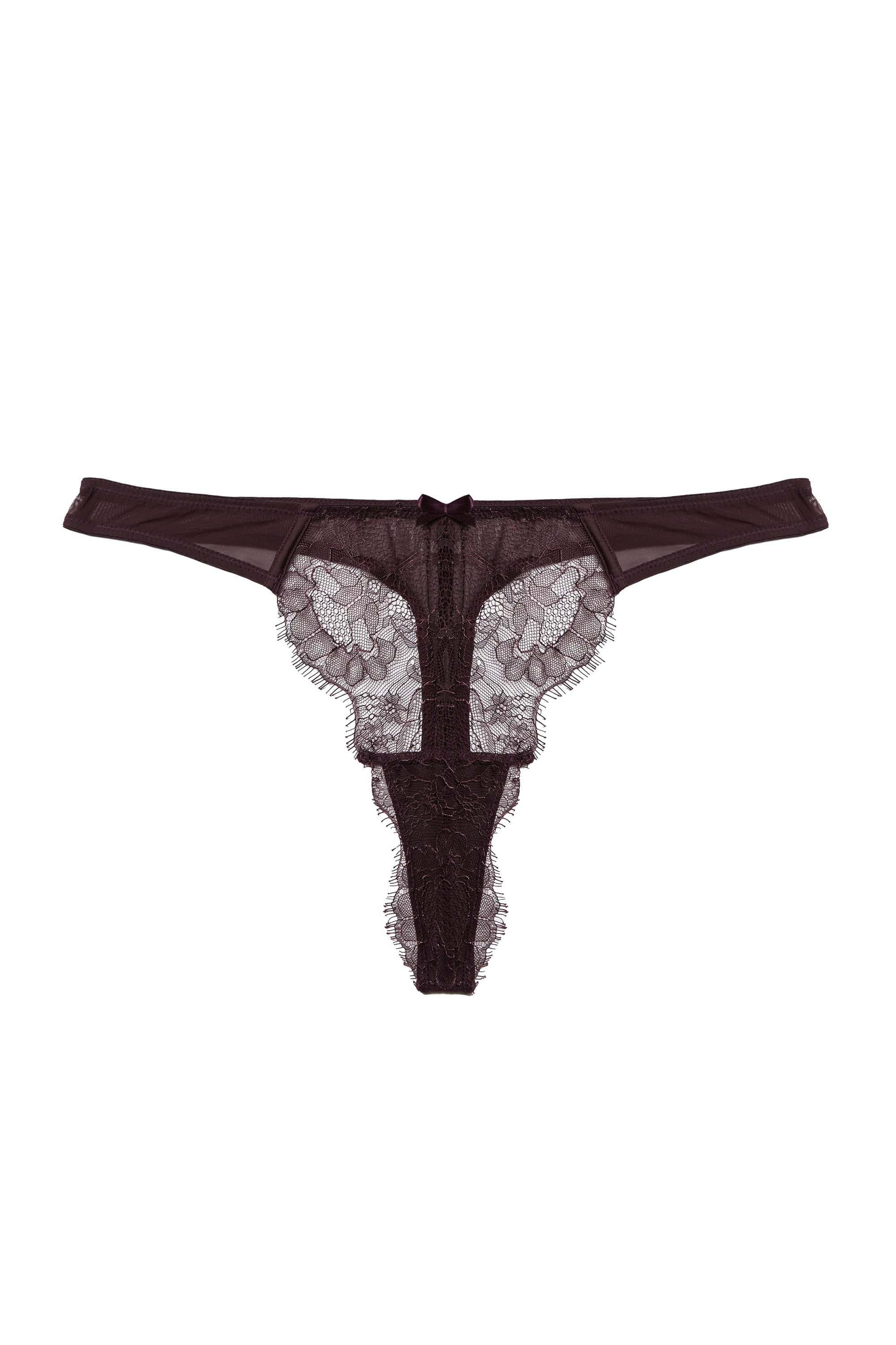 Alvara Plum Lace Thong