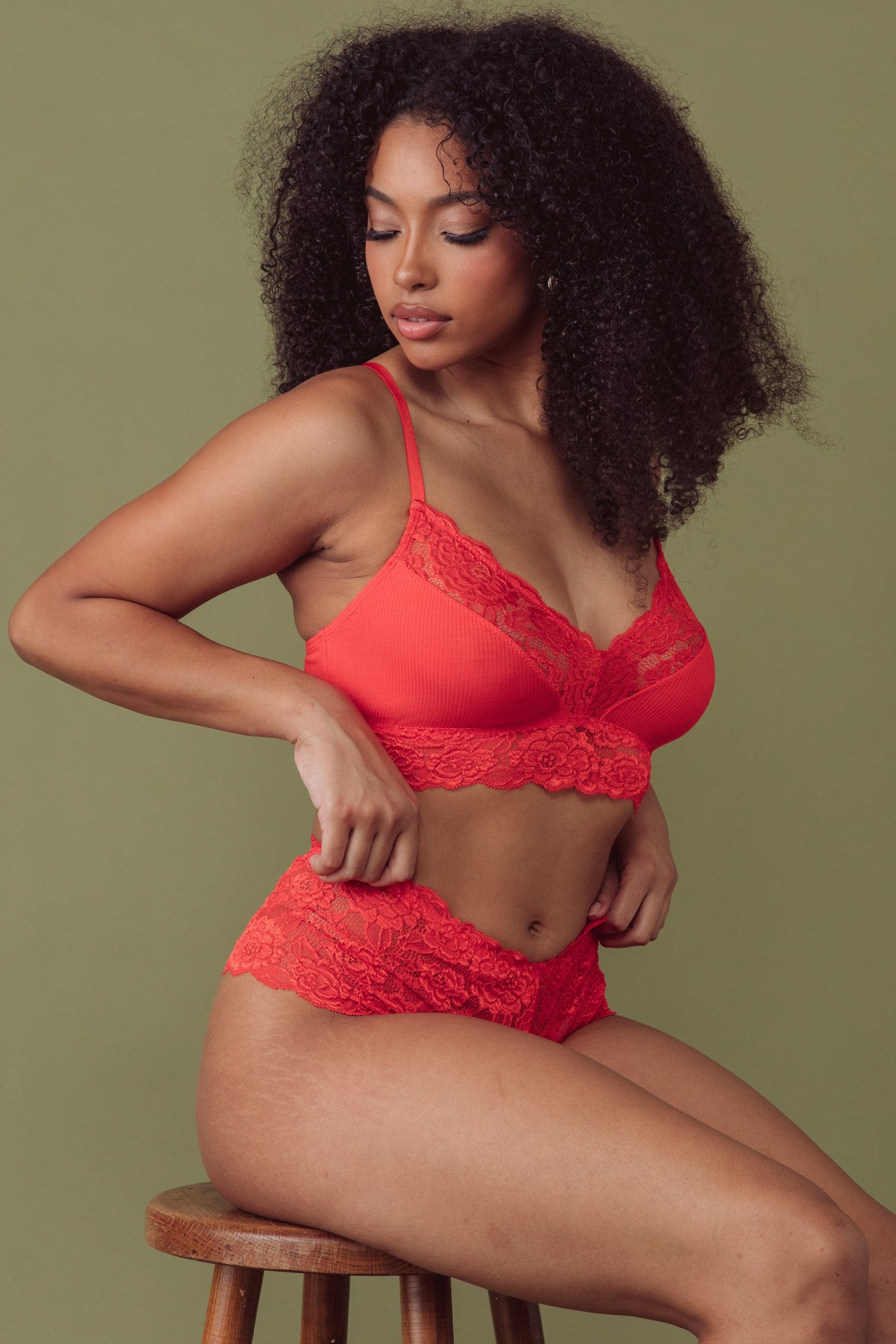 Tigerlilly Orange V-Neck Bralette