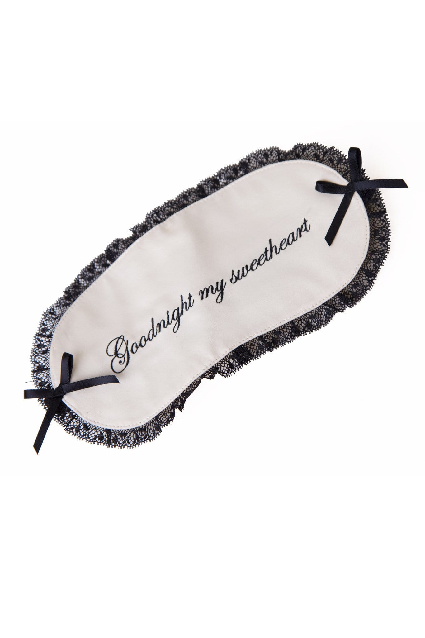ivory black embroidered eye mask sleep black bridal gift lace