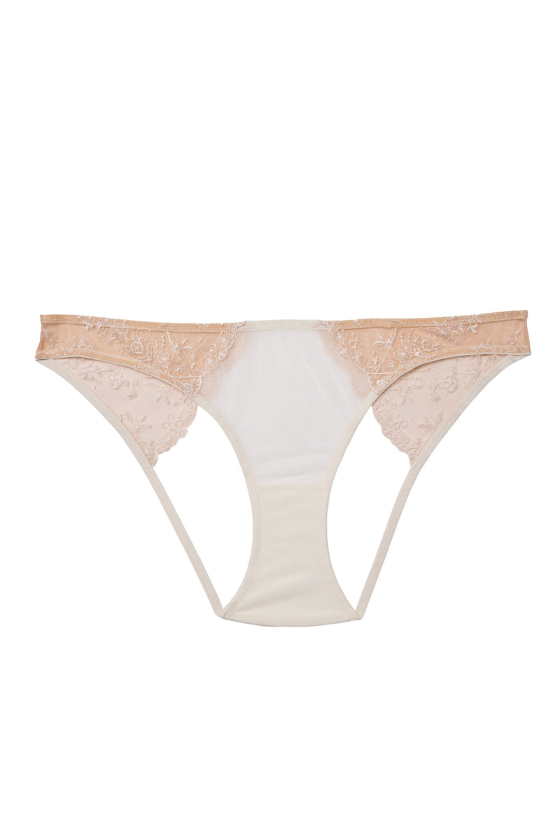 Cassia Ivory Floral Embroidery Cut Out Brief