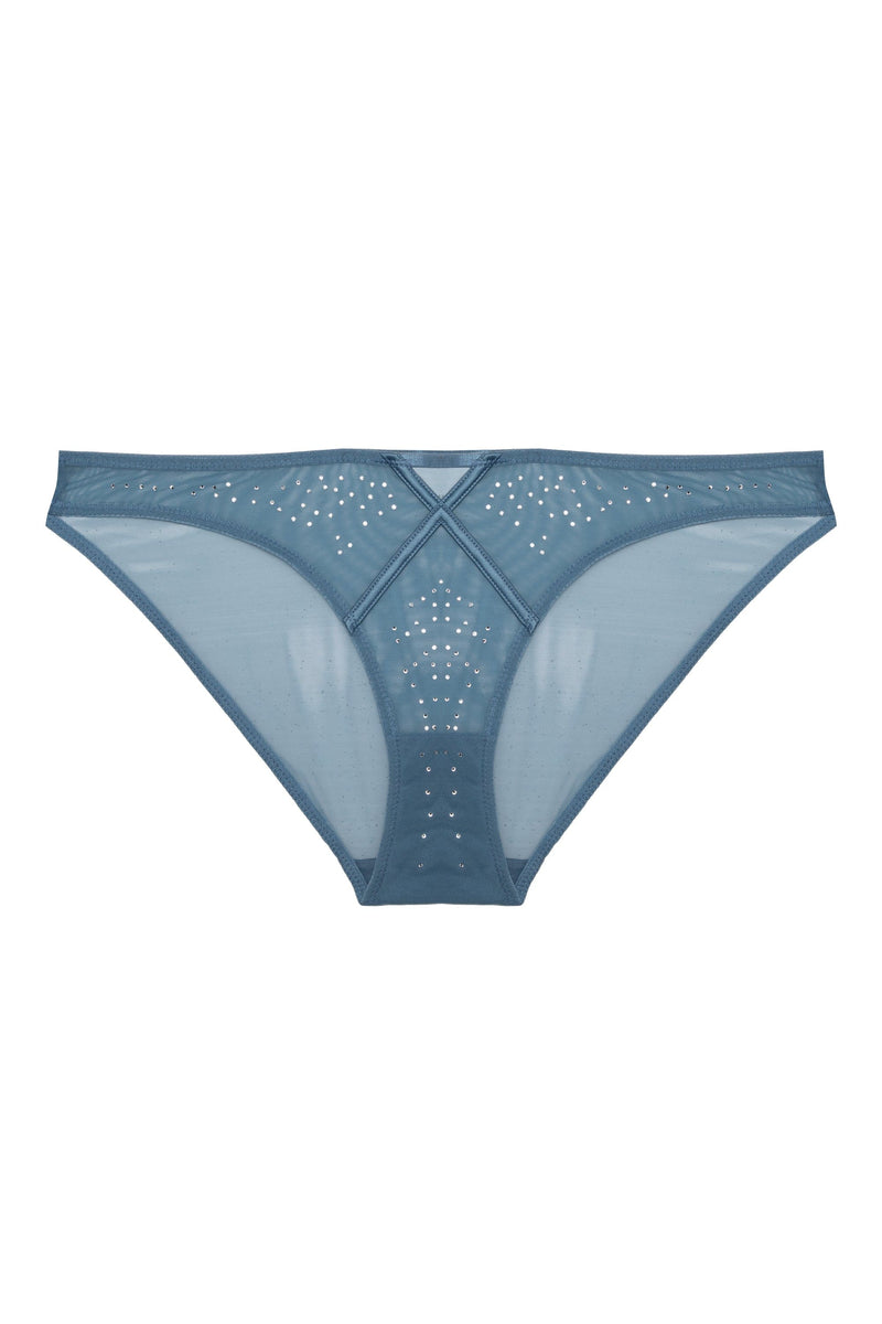 Olympia Storm Grey Diamante Detail High Leg Brief – Playful Promises USA