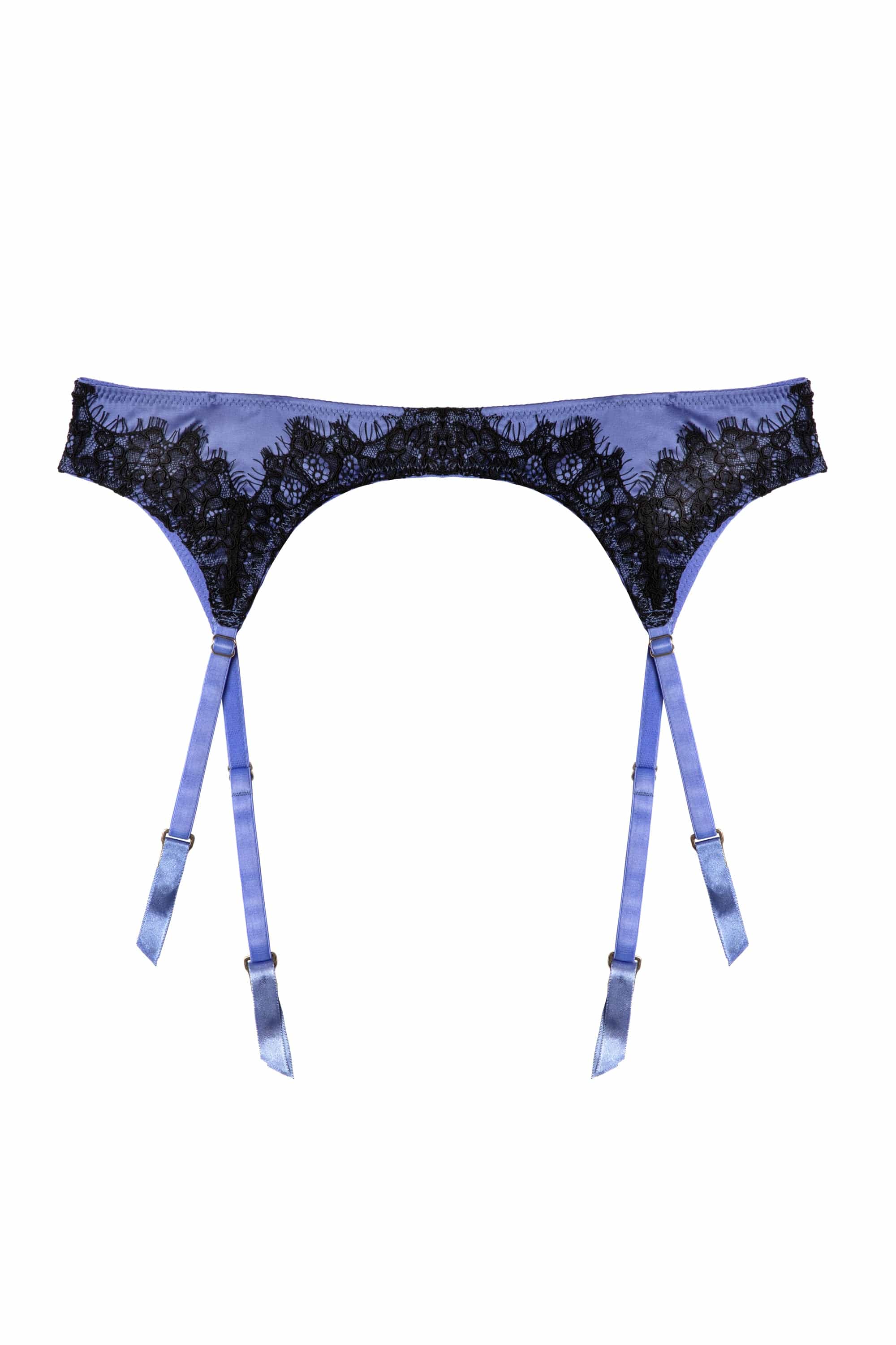 Stevie Lilac and Black Lace Suspender – Playful Promises USA