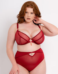 Scantilly Deep Red Unchained High Waist Brief