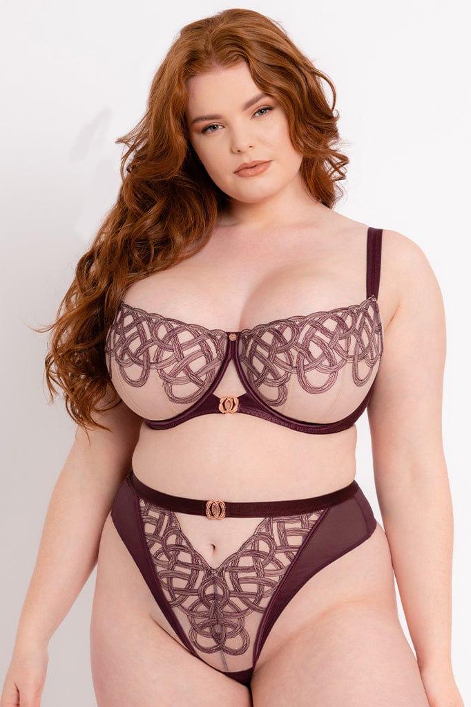 Scantilly Fig/Latte Lovers Knot Thong