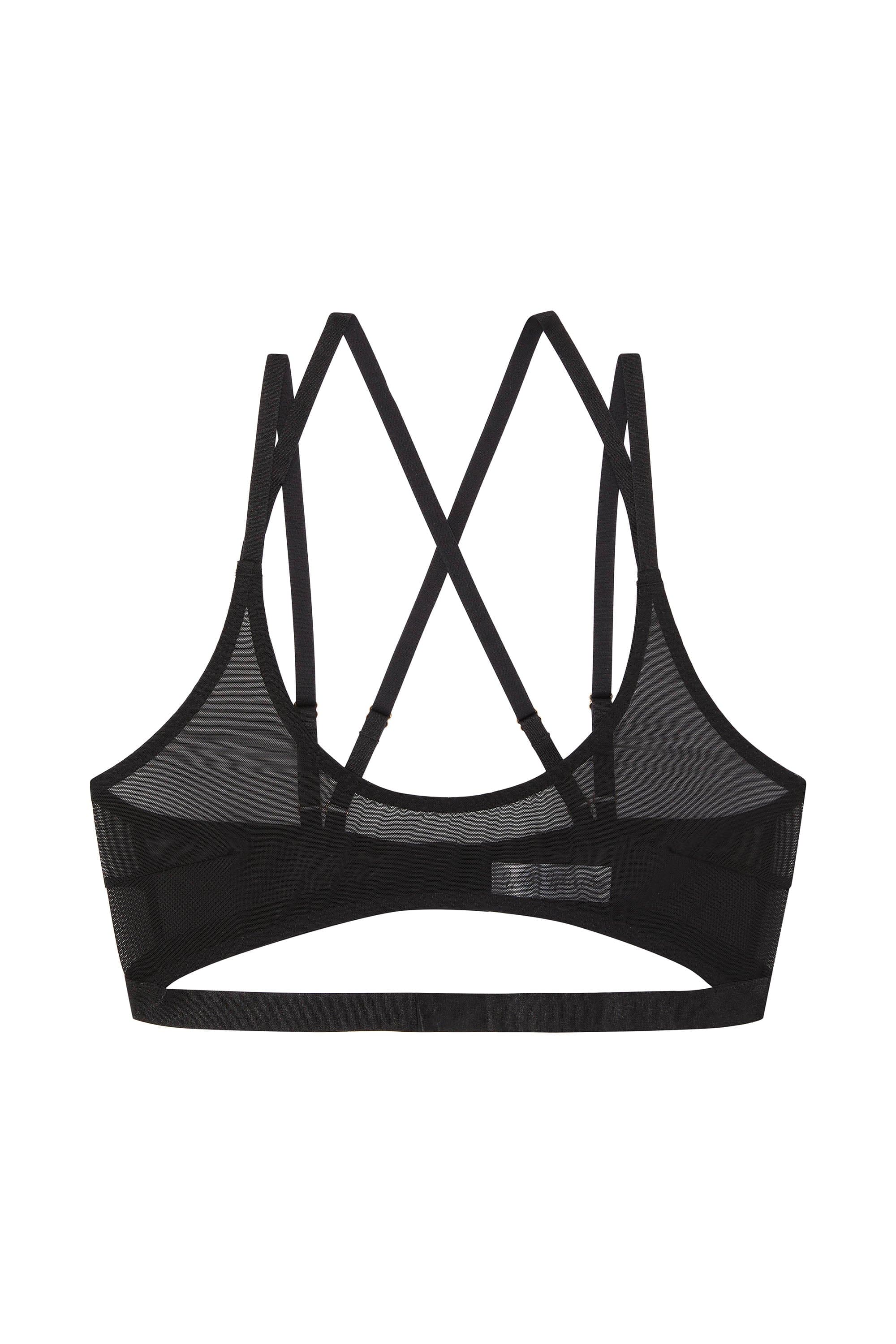 Alice Black Mesh Double Strap Bra