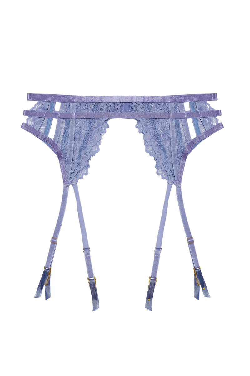 Claire Blue Caged Lace Suspender – Playful Promises USA